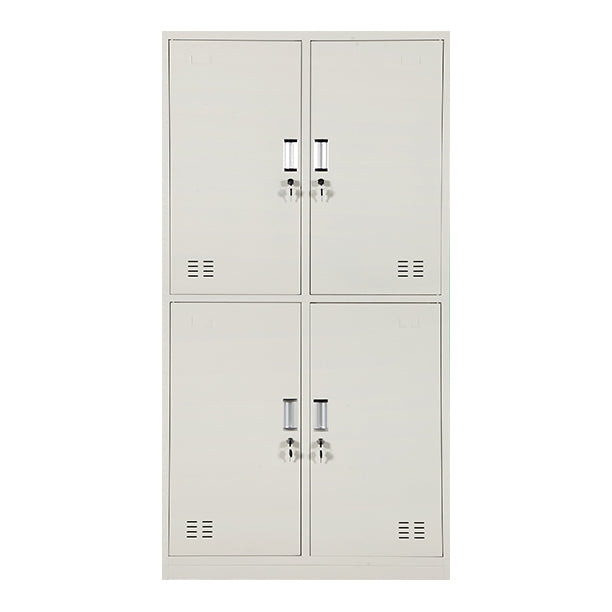 Gray Hinged Wardrobe Closet Contemporary Steel Wardrobe Cabinet