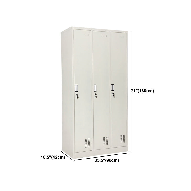 Gray Hinged Wardrobe Closet Contemporary Steel Wardrobe Cabinet