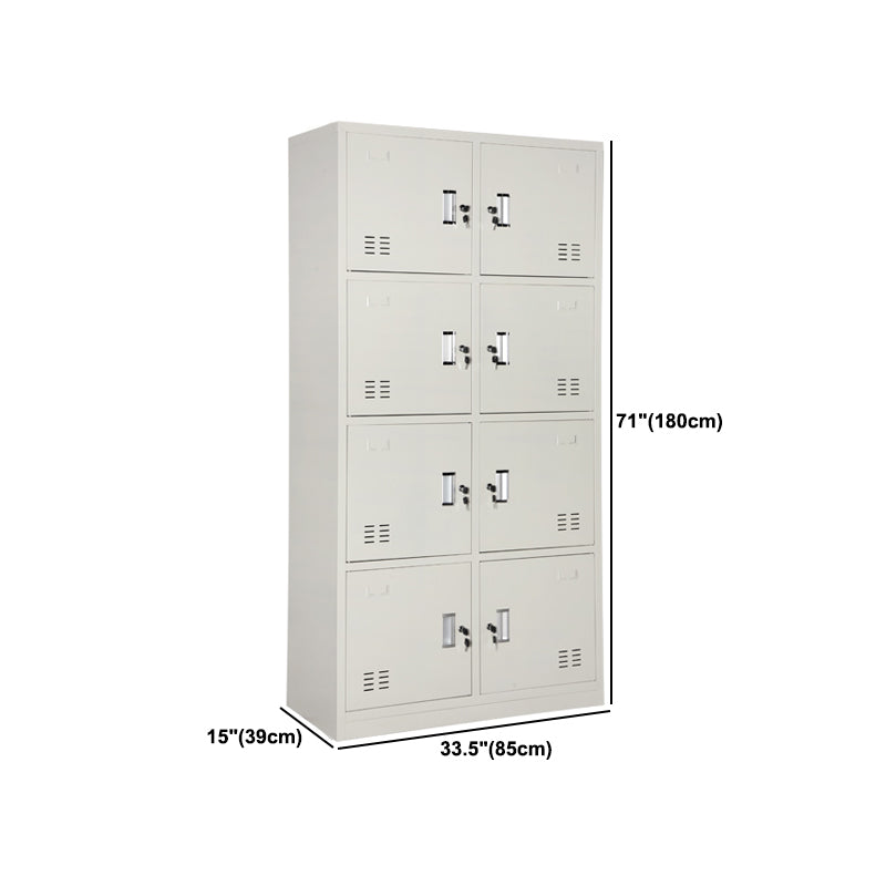 Gray Hinged Wardrobe Closet Contemporary Steel Wardrobe Cabinet