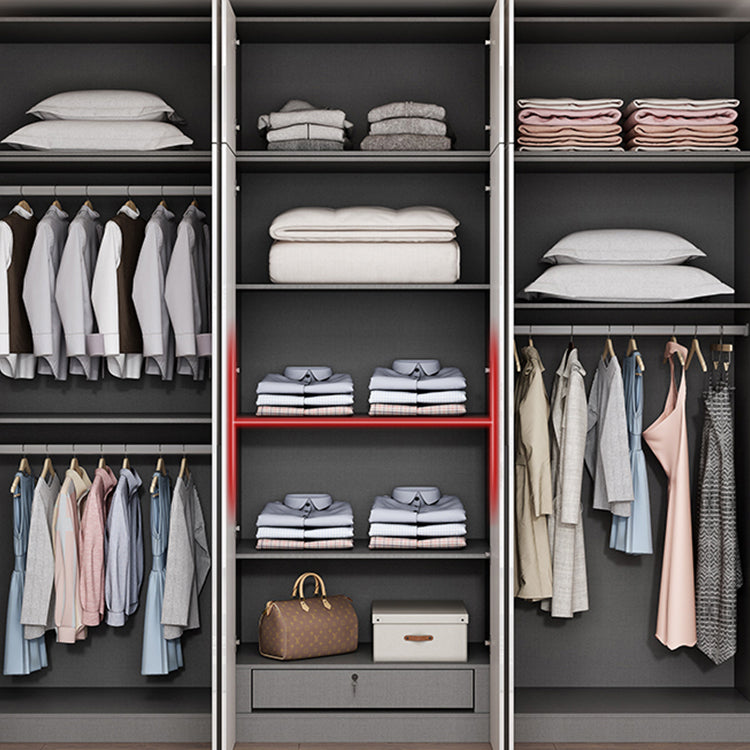 Contemporary Style Wardrobe Cabinet Wood Armoire with Door for Bedroom