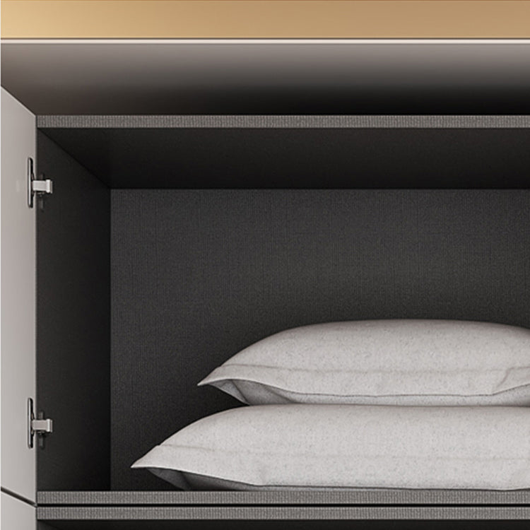 Contemporary Style Wardrobe Cabinet Wood Armoire with Door for Bedroom