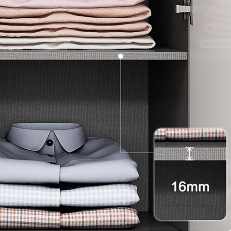 Contemporary Style Wardrobe Cabinet Wood Armoire with Door for Bedroom