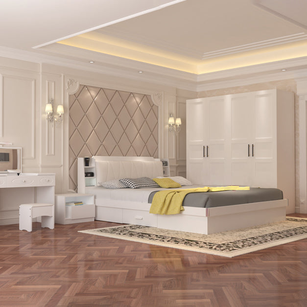 Modern Wardrobe Armoire Engineer Wood Armoire with Door for Bedroom