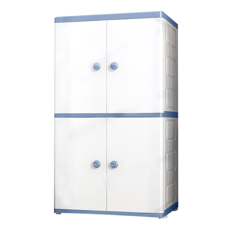 Contemporary Style Wardrobe Armoire Plastic Non-Hanging Armoire with Door