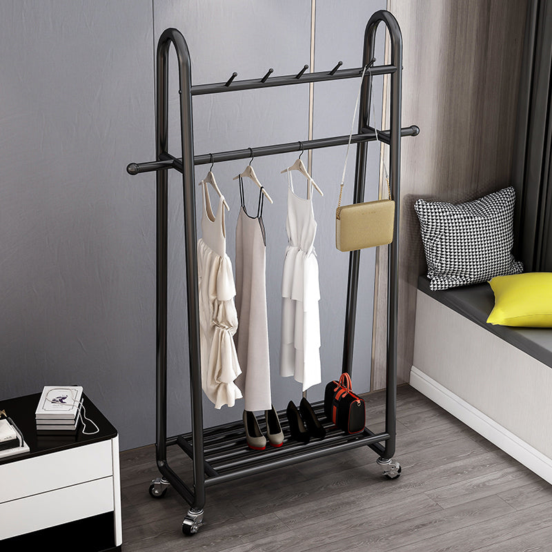 Industrial Style Coat Rack Metallic Free Standing Hooks Design Coat Rack