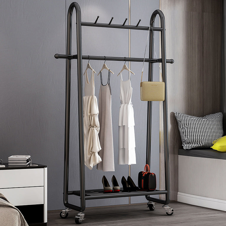 Industrial Style Coat Rack Metallic Free Standing Hooks Design Coat Rack