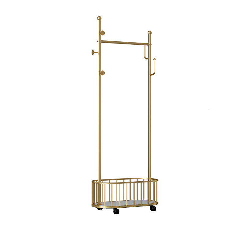 Contemporary Plain Coat Rack Coat Hooks Metal Coat Rack with Storage