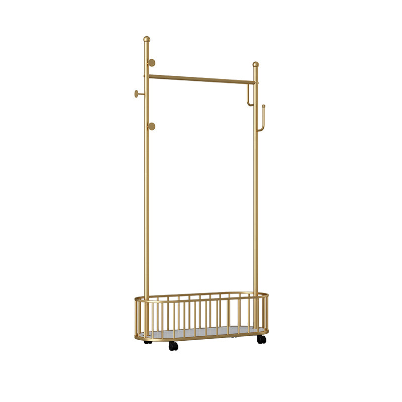 Contemporary Plain Coat Rack Coat Hooks Metal Coat Rack with Storage