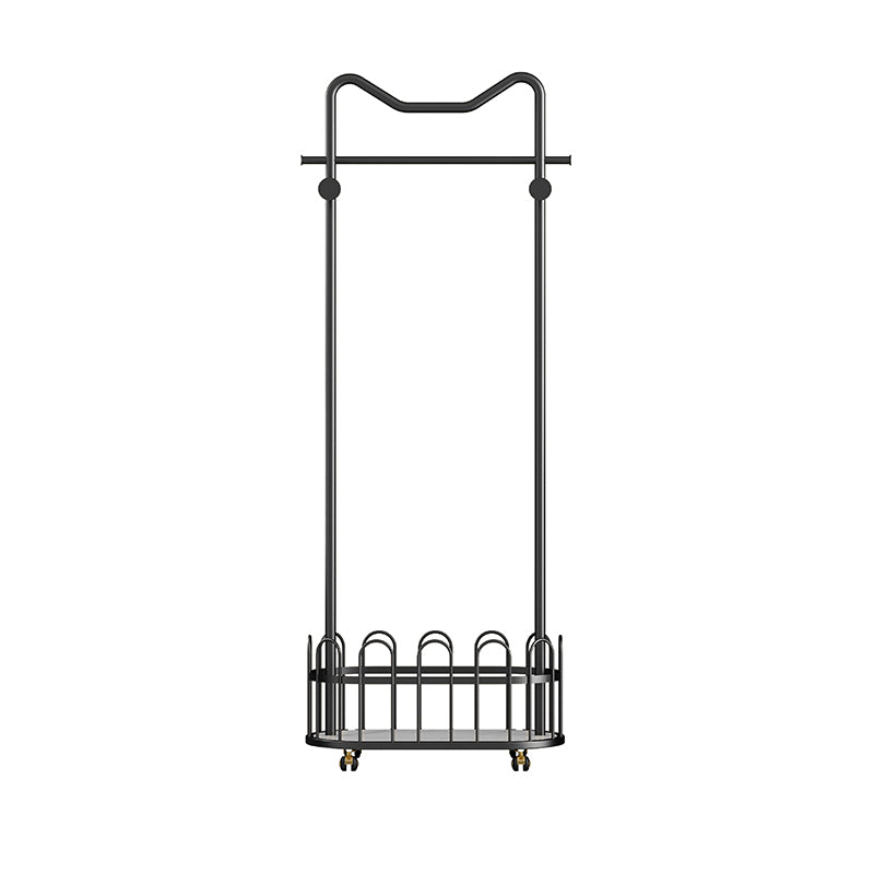 Contemporary Plain Coat Rack Coat Hooks Metal Coat Rack with Storage