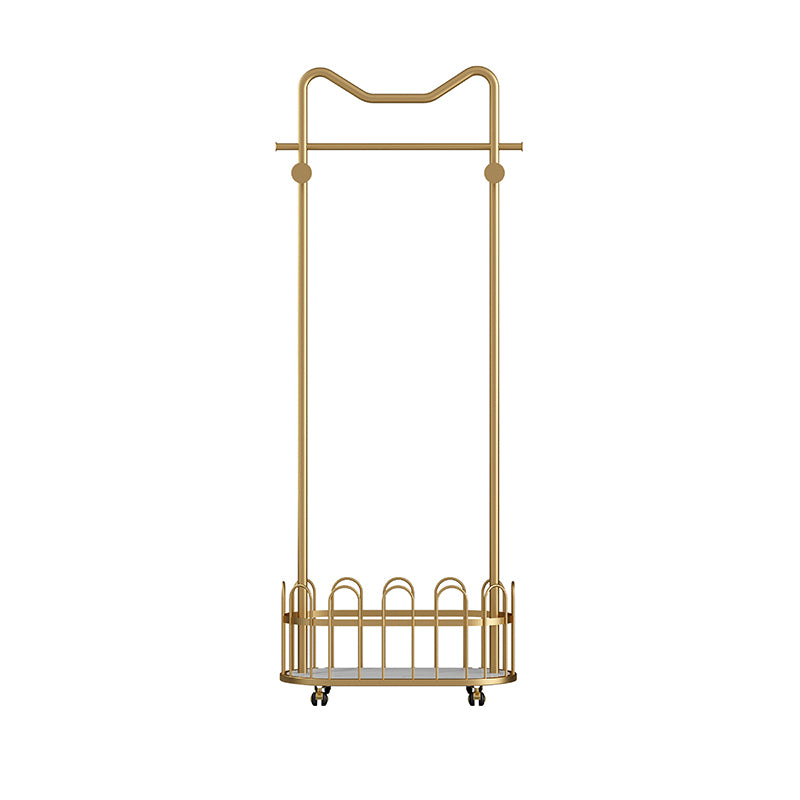 Contemporary Plain Coat Rack Coat Hooks Metal Coat Rack with Storage