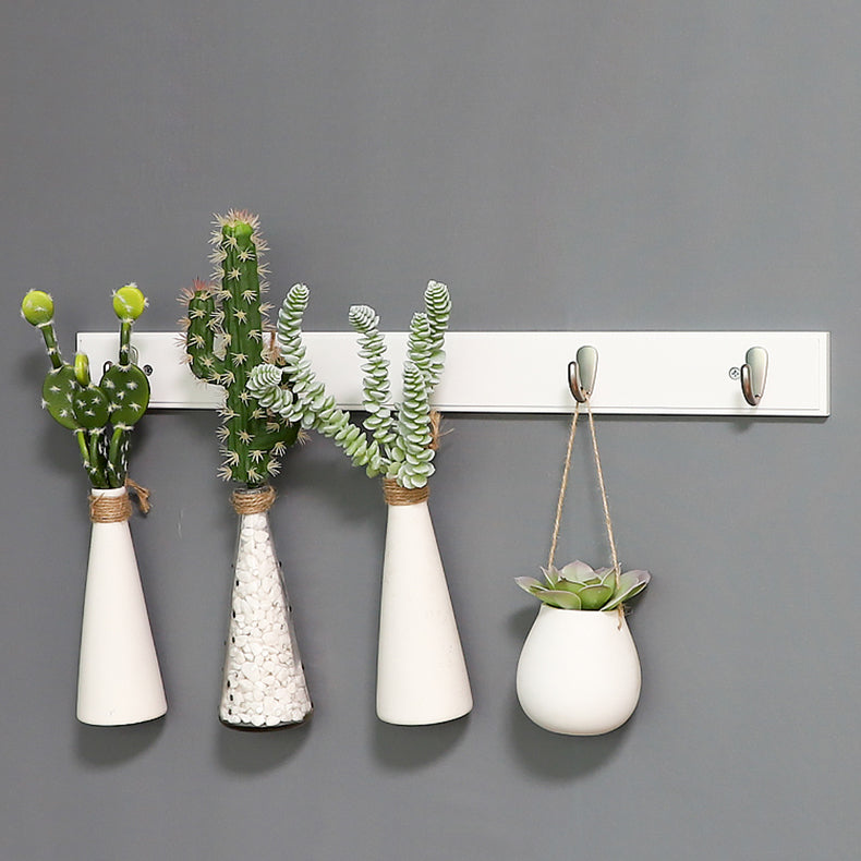 Modern Wood Coat Rack Wall-Mounted with Hooks Entry Hall Tree