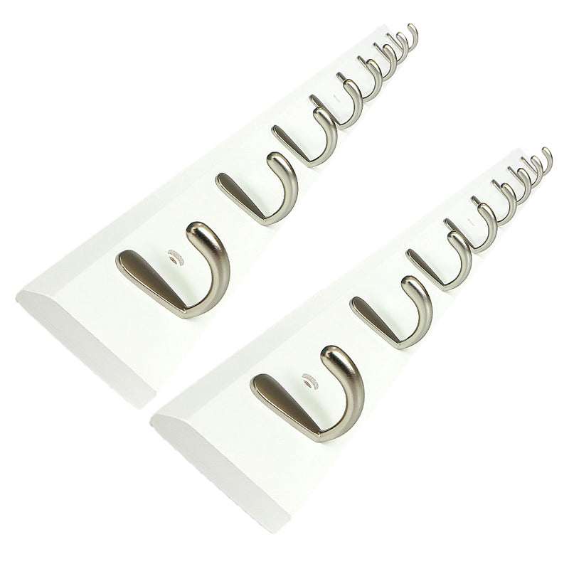 Modern Wood Coat Rack Wall-Mounted with Hooks Entry Hall Tree