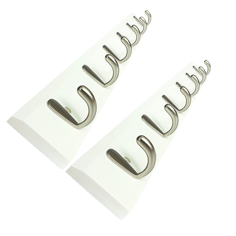 Modern Wood Coat Rack Wall-Mounted with Hooks Entry Hall Tree