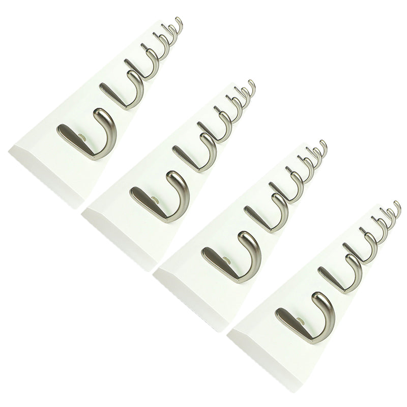 Modern Wood Coat Rack Wall-Mounted with Hooks Entry Hall Tree