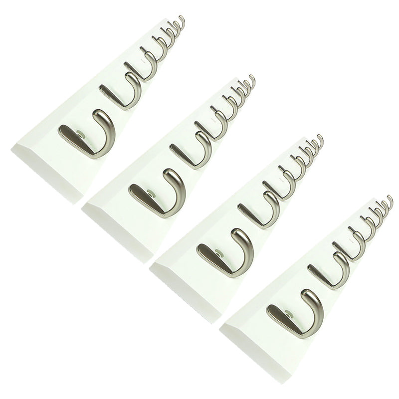 Modern Wood Coat Rack Wall-Mounted with Hooks Entry Hall Tree