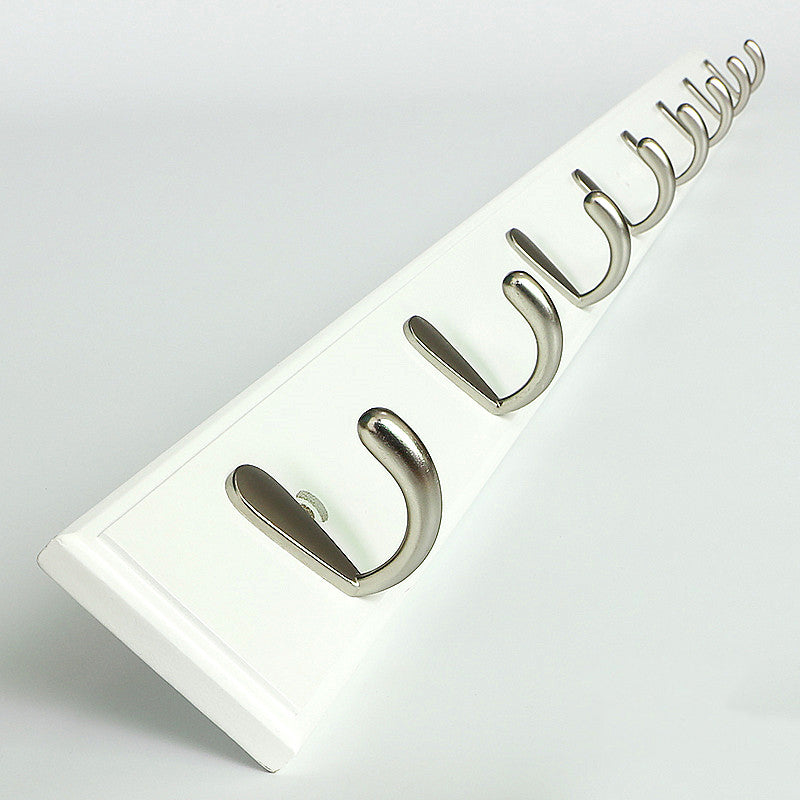 Modern Wood Coat Rack Wall-Mounted with Hooks Entry Hall Tree