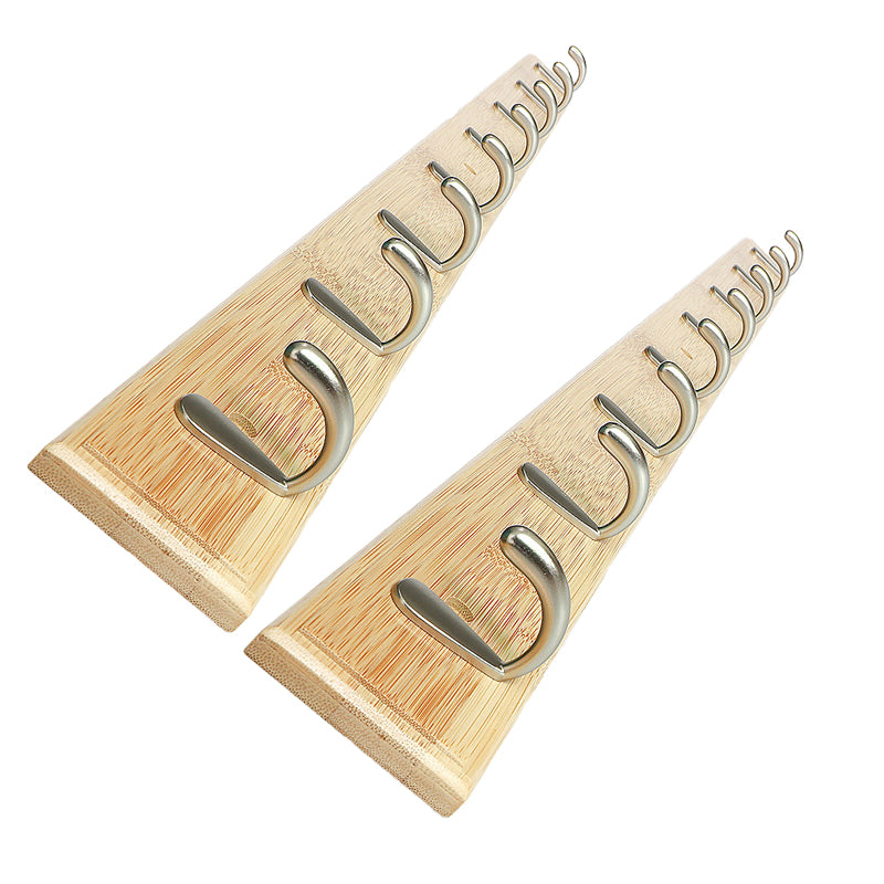 Modern Wood Coat Rack Wall-Mounted with Hooks Entry Hall Tree