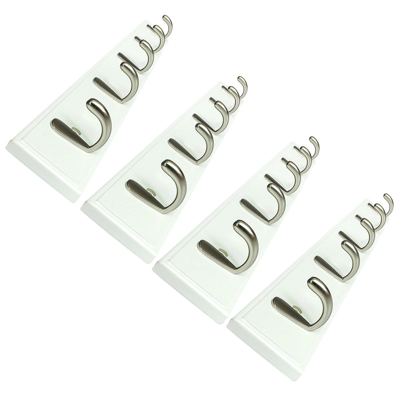 Modern Wood Coat Rack Wall-Mounted with Hooks Entry Hall Tree