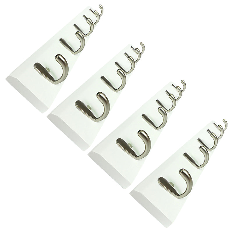 Modern Wood Coat Rack Wall-Mounted with Hooks Entry Hall Tree