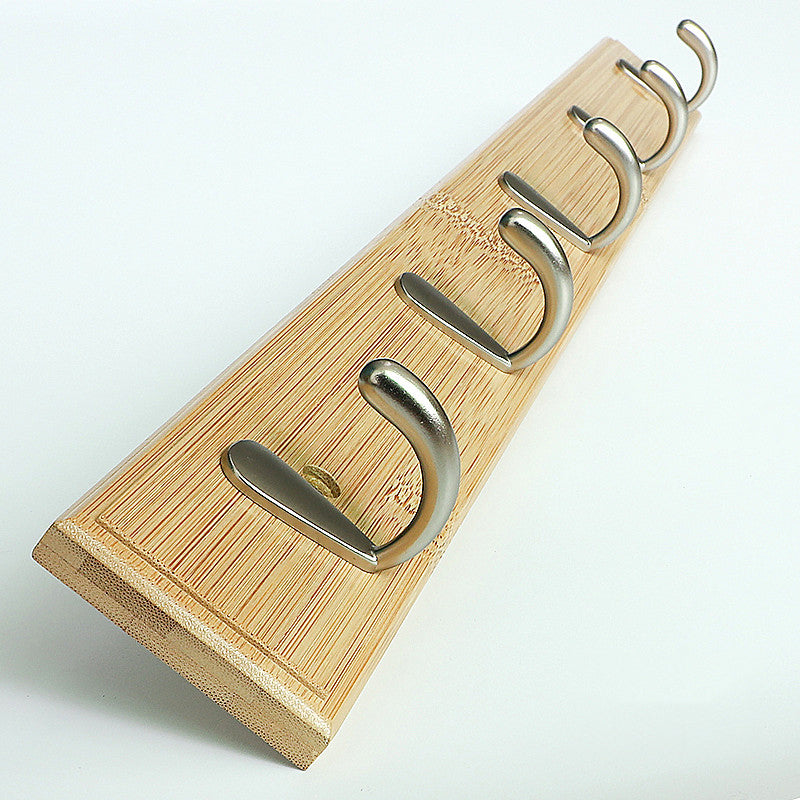 Modern Wood Coat Rack Wall-Mounted with Hooks Entry Hall Tree