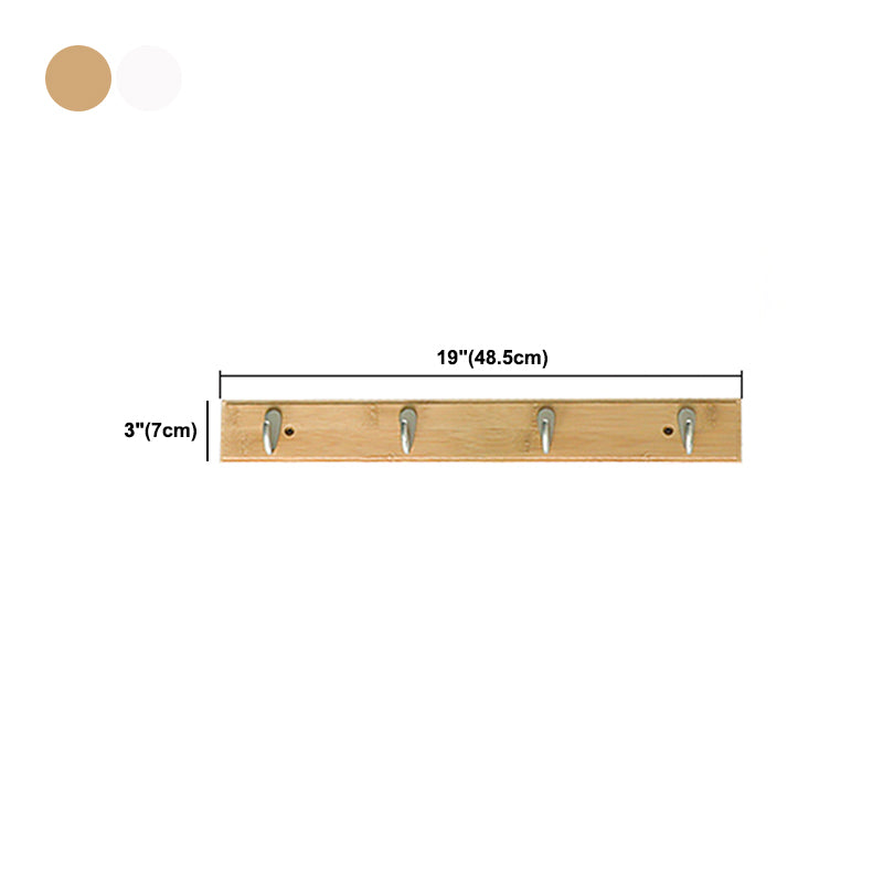 Modern Wood Coat Rack Wall-Mounted with Hooks Entry Hall Tree