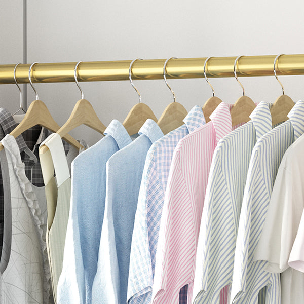 Modern Entryway Kit Metal Hanging Rail Lower Shelf and 2 Hooks Coat Hanger