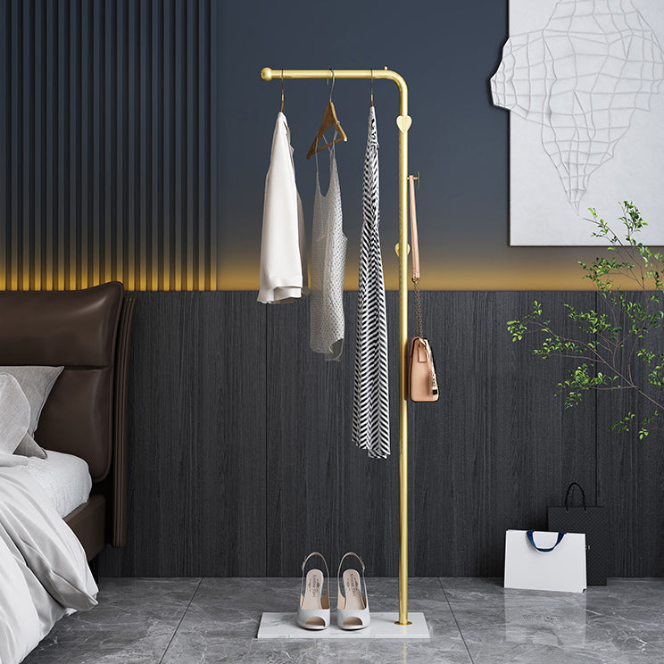 Contemporary Coat Rack Metal Framed with 3 Hooks Entry Hall Tree