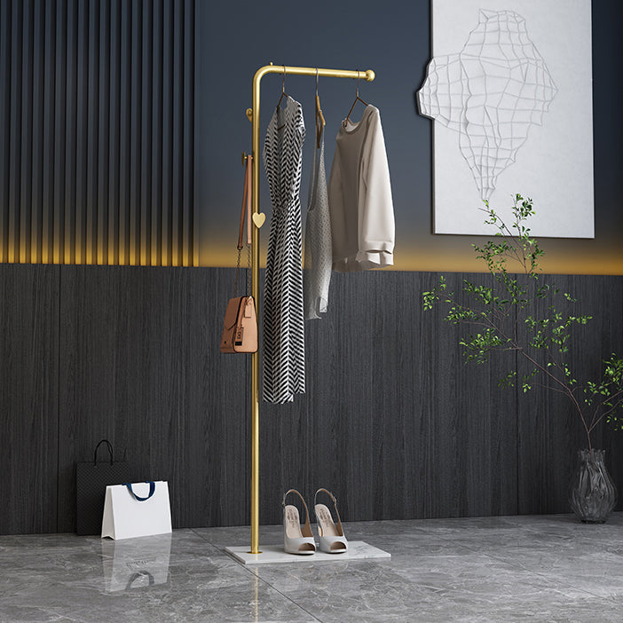 Contemporary Coat Rack Metal Framed with 3 Hooks Entry Hall Tree