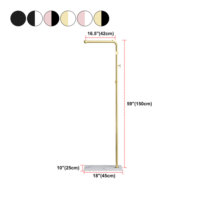 Contemporary Coat Rack Metal Framed with 3 Hooks Entry Hall Tree