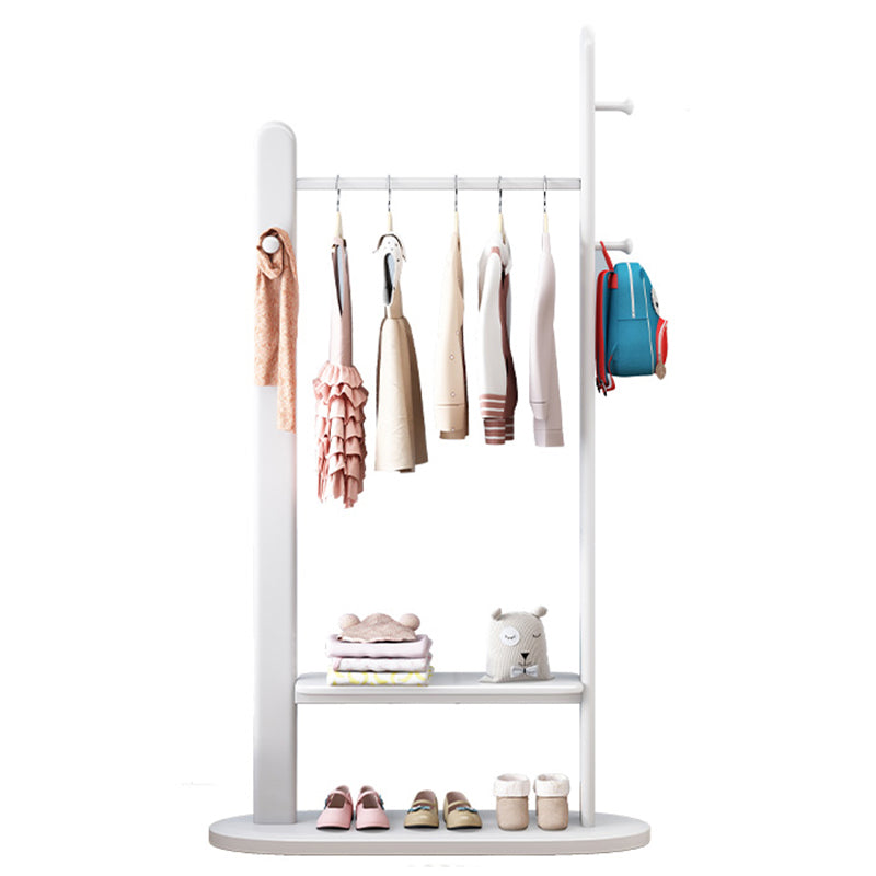 Stable Coat Rack Solid Rubberwood Free Standing Hooks Design Coat Rack