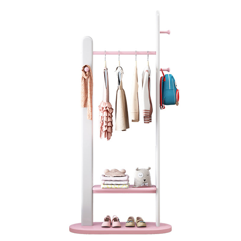 Stable Coat Rack Solid Rubberwood Free Standing Hooks Design Coat Rack