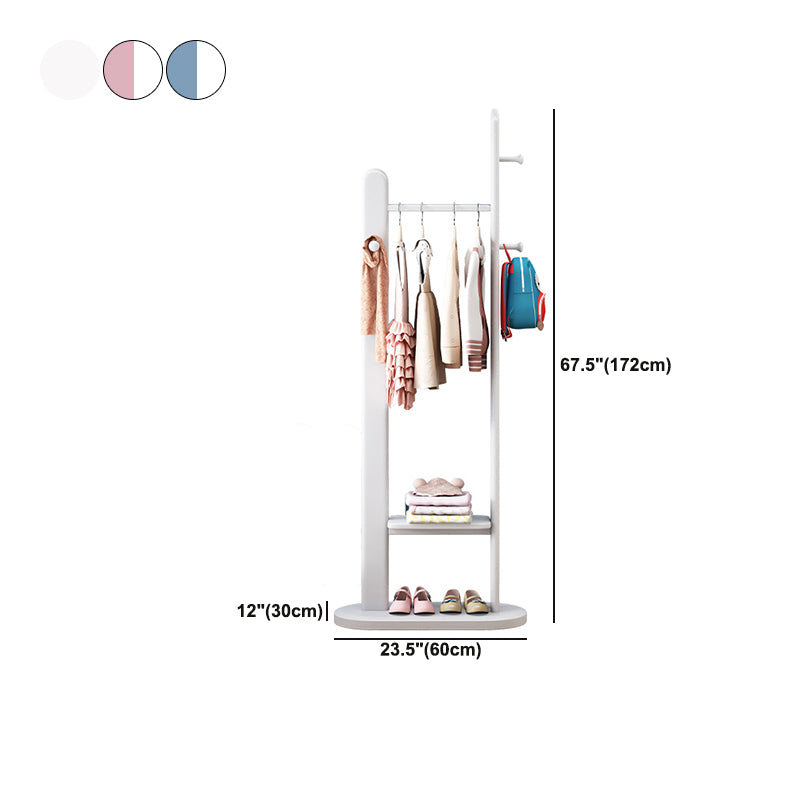 Stable Coat Rack Solid Rubberwood Free Standing Hooks Design Coat Rack