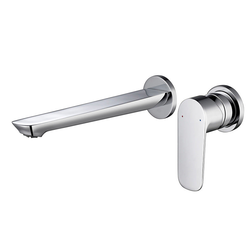 Modern 1-Handle Bathroom Sink Faucet Circular Wall Mounted Bathroom Faucet