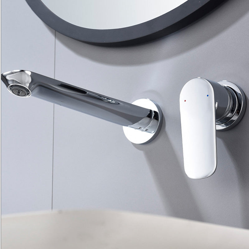 Modern 1-Handle Bathroom Sink Faucet Circular Wall Mounted Bathroom Faucet