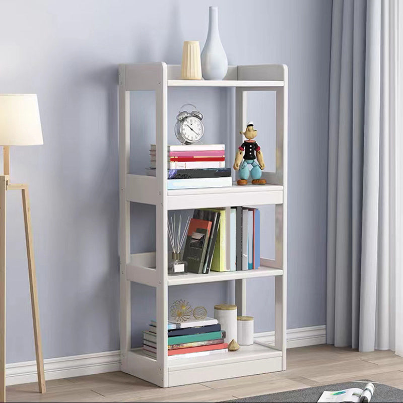 Modem Solid Wood Bookshelf Etagere Bookshelf 62.2" H X 11" W with Rectangular Shelves