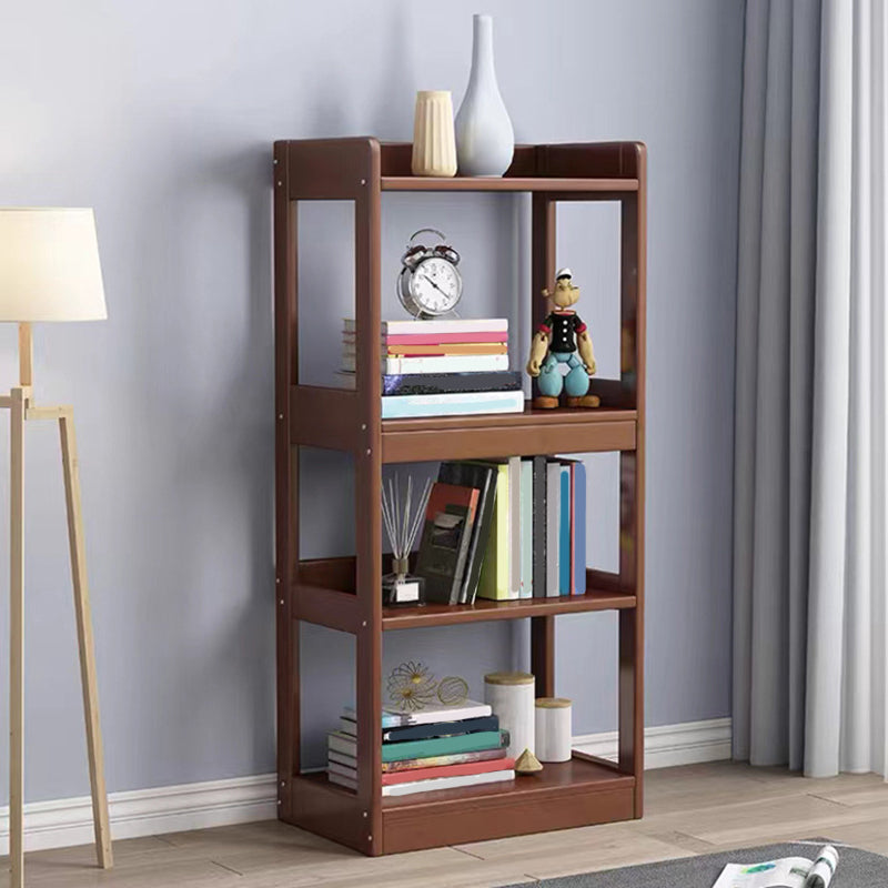 Modem Solid Wood Bookshelf Etagere Bookshelf 62.2" H X 11" W with Rectangular Shelves