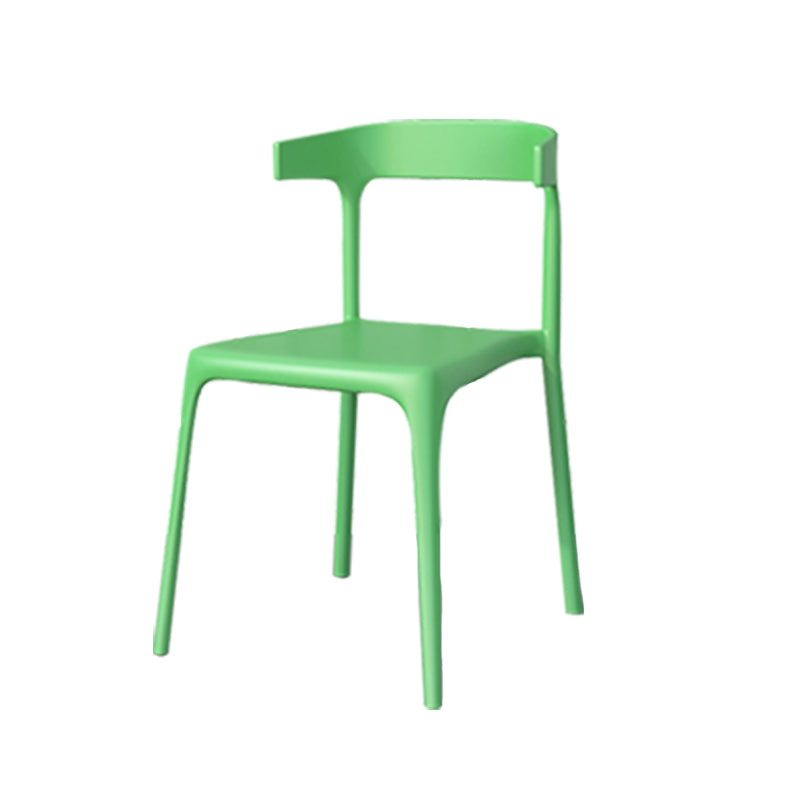 Modern Style Stackable Chair Dining Open Back Armless Chair for Kitchen with Plastic Legs