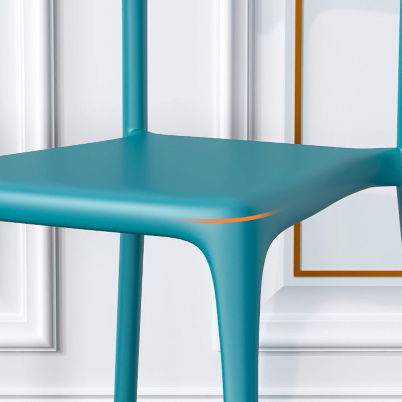 Modern Style Stackable Chair Dining Open Back Armless Chair for Kitchen with Plastic Legs