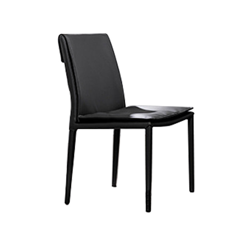 Upholstered Side Chair Faux Leather Modern Dining Side Chair