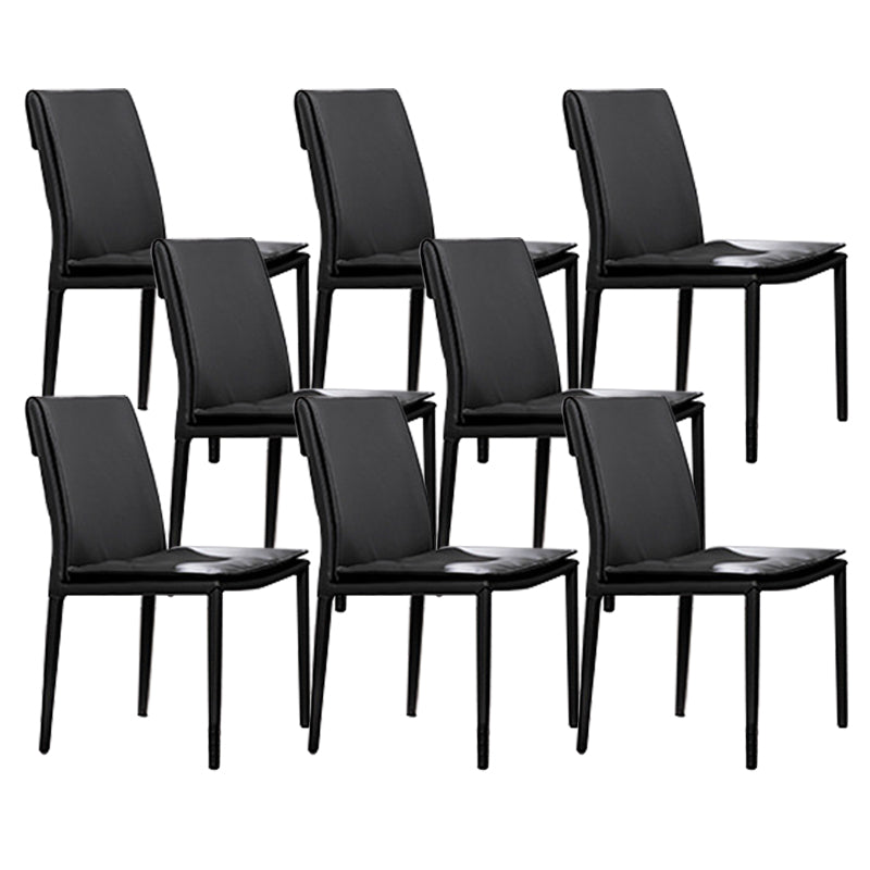 Upholstered Side Chair Faux Leather Modern Dining Side Chair