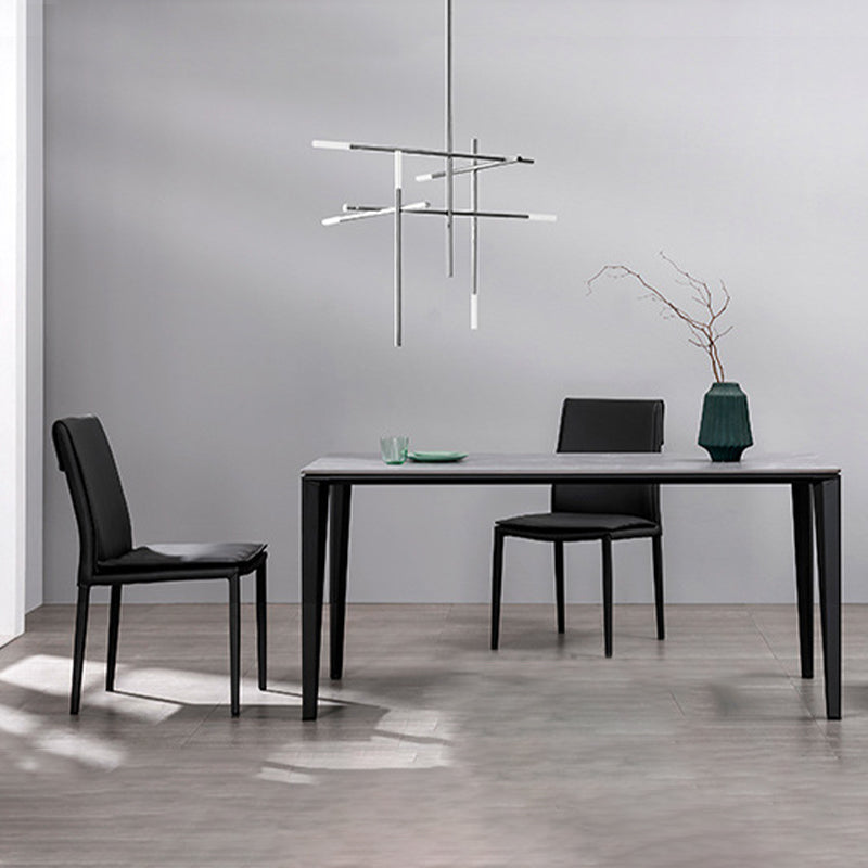 Upholstered Side Chair Faux Leather Modern Dining Side Chair