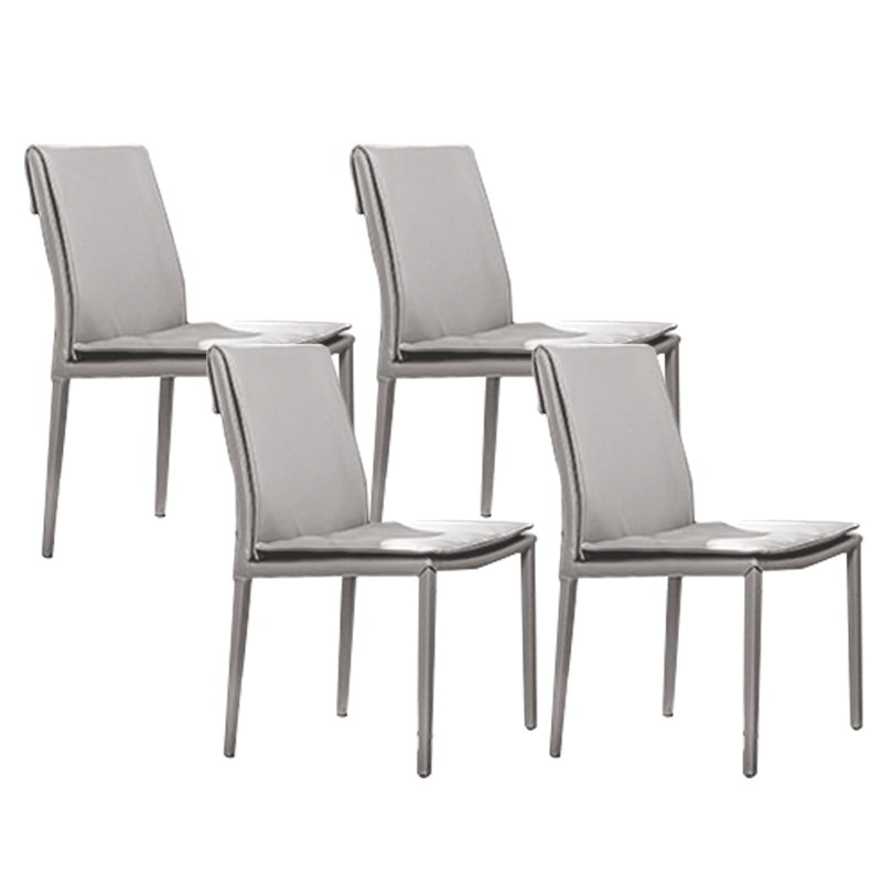 Upholstered Side Chair Faux Leather Modern Dining Side Chair