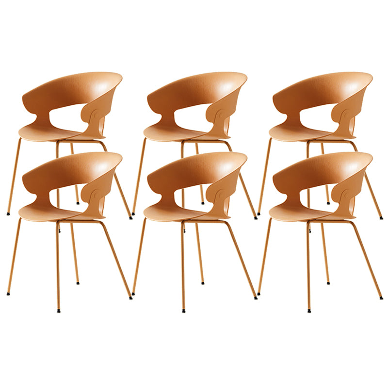 Modern Open Back Side Chair Plastic Indoor Arm Chair for Dining Room