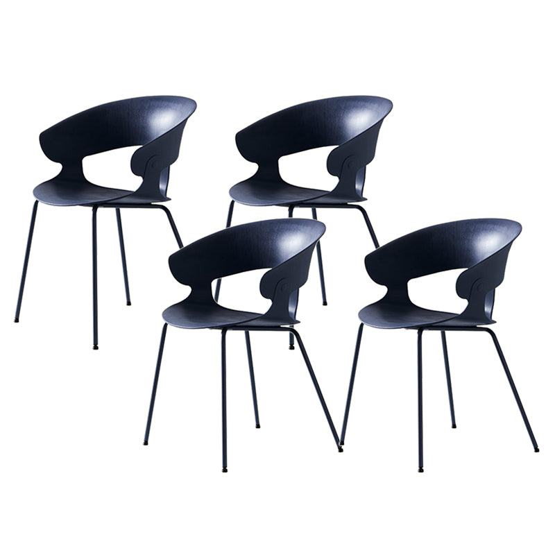 Modern Open Back Side Chair Plastic Indoor Arm Chair for Dining Room