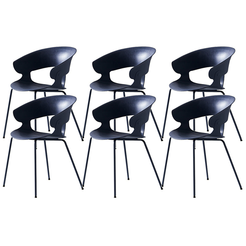 Modern Open Back Side Chair Plastic Indoor Arm Chair for Dining Room