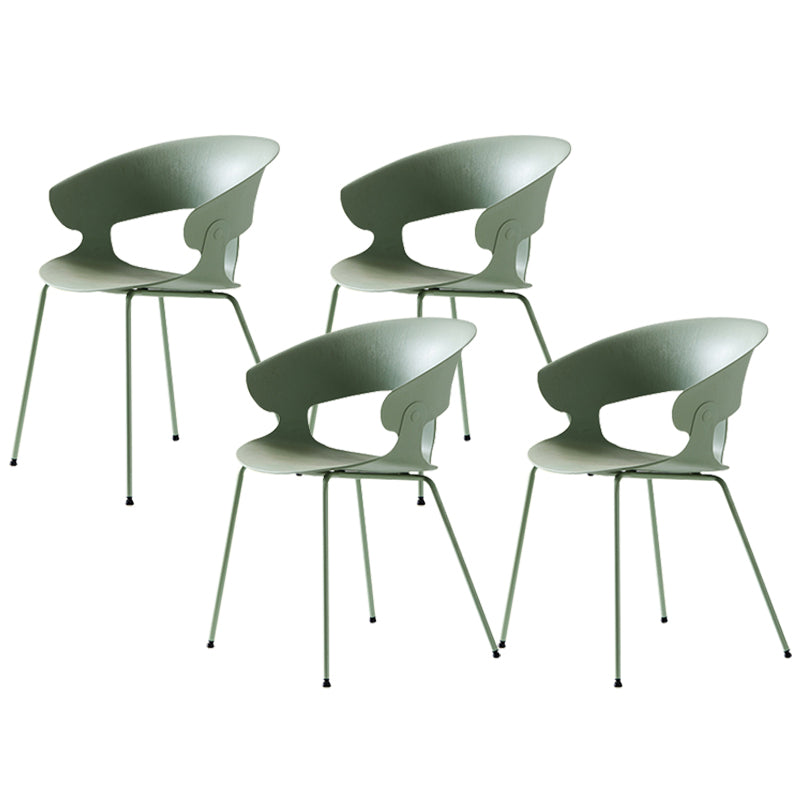 Modern Open Back Side Chair Plastic Indoor Arm Chair for Dining Room
