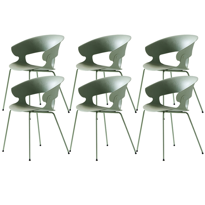 Modern Open Back Side Chair Plastic Indoor Arm Chair for Dining Room
