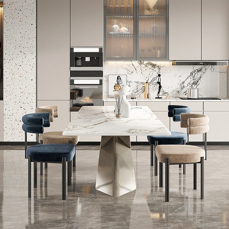 Contemporary Armless Dining Chairs Upholstered Dining Chairs