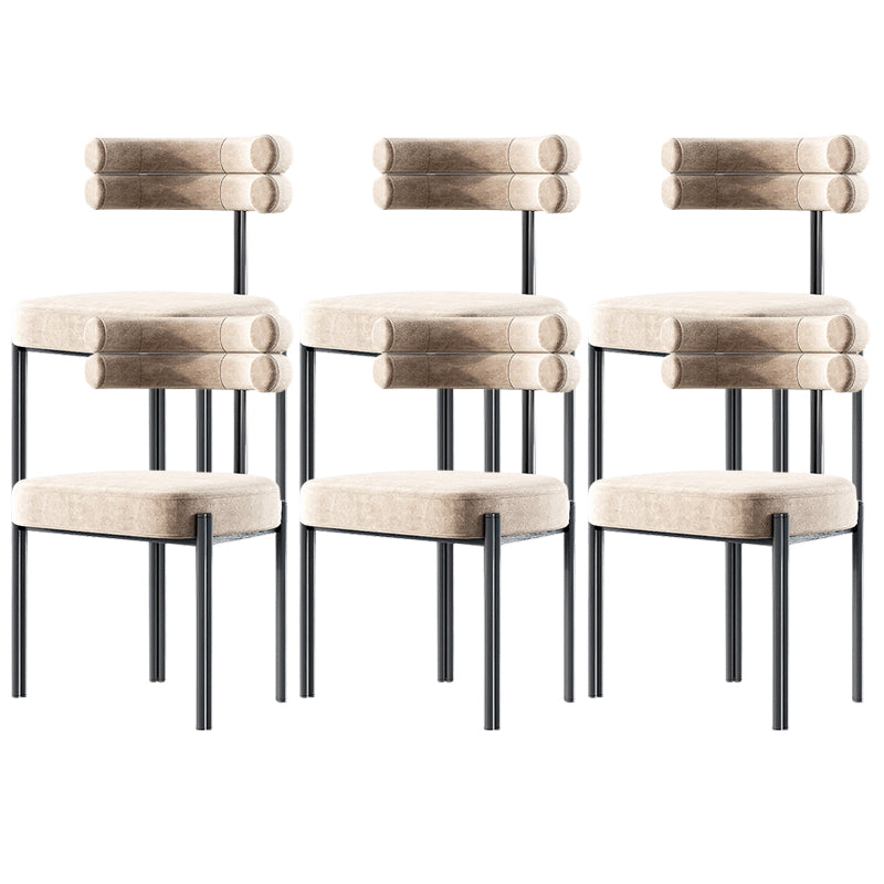 Contemporary Armless Dining Chairs Upholstered Dining Chairs