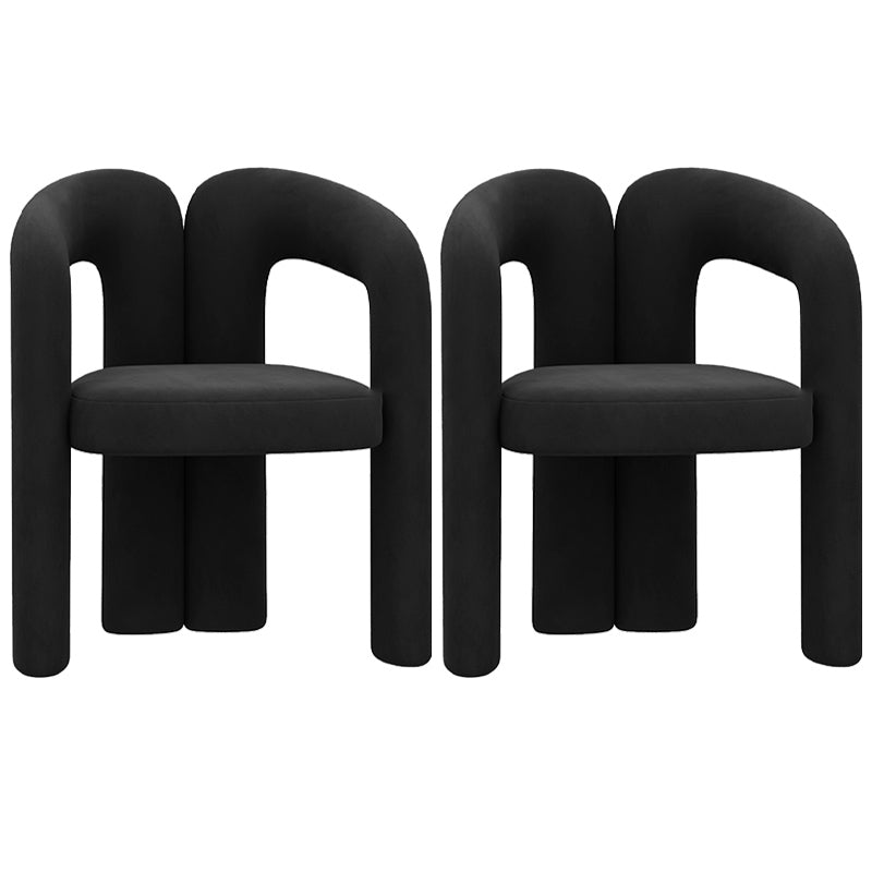 Modern Style Upholstered Dining Chair Open Back Dining Arm Chair for Home